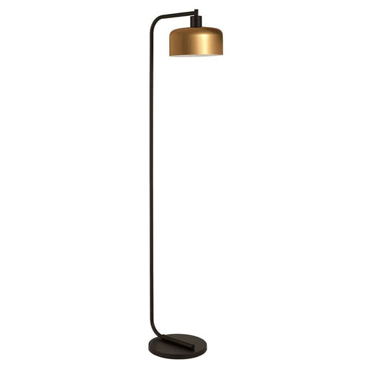 Hudson & Canal - Cadmus 57in Tall Floor Lamp with Metal Shade in Blackened Bronze/Brass/Brass - FL0083 veiw 1