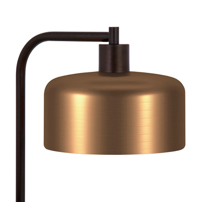 Hudson & Canal - Cadmus 57in Tall Floor Lamp with Metal Shade in Blackened Bronze/Brass/Brass - FL0083