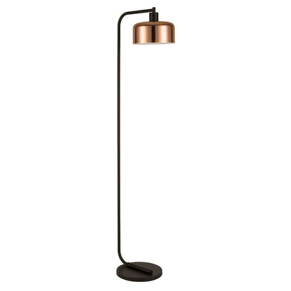 Hudson & Canal - Cadmus 57in Tall Floor Lamp with Metal Shade in Blackened Bronze/Copper/Copper - FL0005 veiw 1