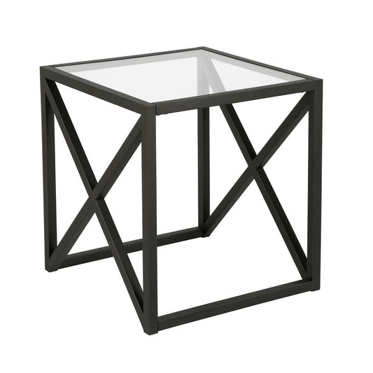 Hudson & Canal - Calix 20in Wide Square Side Table in Blackened Bronze - ST0259 veiw 1