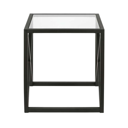Hudson & Canal - Calix 20in Wide Square Side Table in Blackened Bronze - ST0259 veiw 3