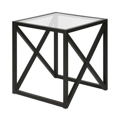 Hudson & Canal - Calix 20in Wide Square Side Table in Blackened Bronze - ST0259 veiw 4
