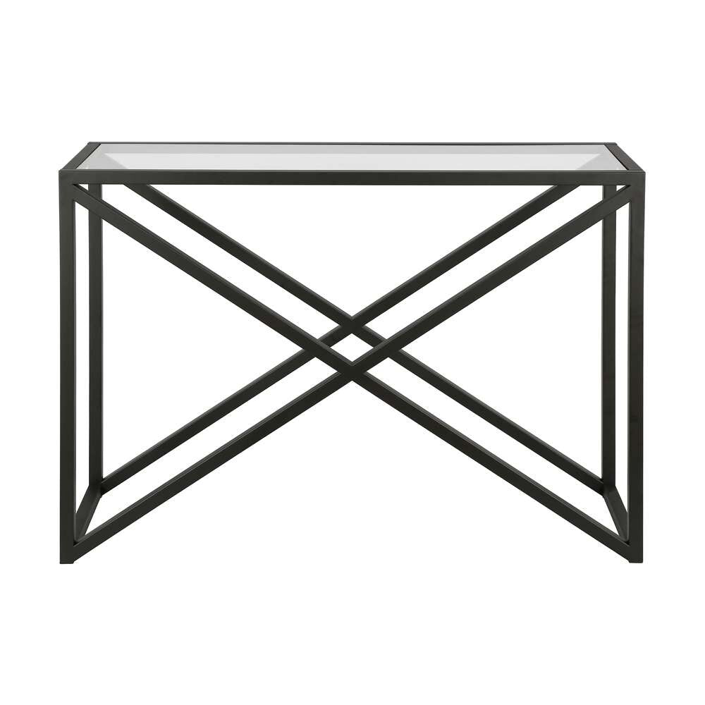 Hudson & Canal - Calix 42in Wide Rectangular Console Table in Blackened Bronze - AT0257 veiw 3