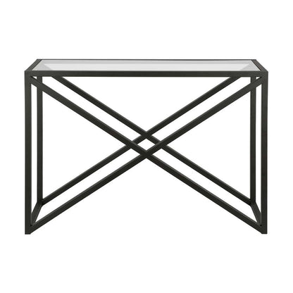 Hudson & Canal - Calix 42in Wide Rectangular Console Table in Blackened Bronze - AT0257 veiw 3
