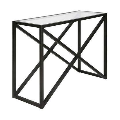 Hudson & Canal - Calix 42in Wide Rectangular Console Table in Blackened Bronze - AT0257 veiw 4