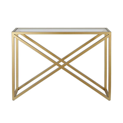 Hudson & Canal - Calix 42in Wide Rectangular Console Table in Brass - AT0258 veiw 3