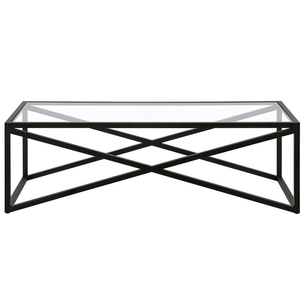Hudson & Canal - Calix 54in Wide Rectangular Coffee Table in Blackened Bronze - CT0862 veiw 3