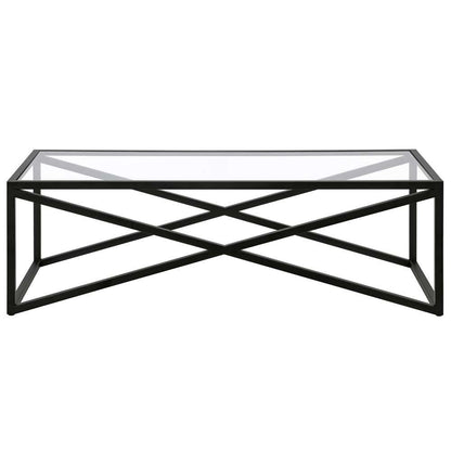 Hudson & Canal - Calix 54in Wide Rectangular Coffee Table in Blackened Bronze - CT0862 veiw 3