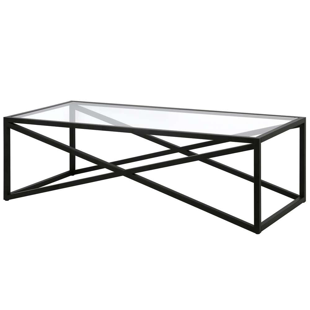Hudson & Canal - Calix 54in Wide Rectangular Coffee Table in Blackened Bronze - CT0862 veiw 4