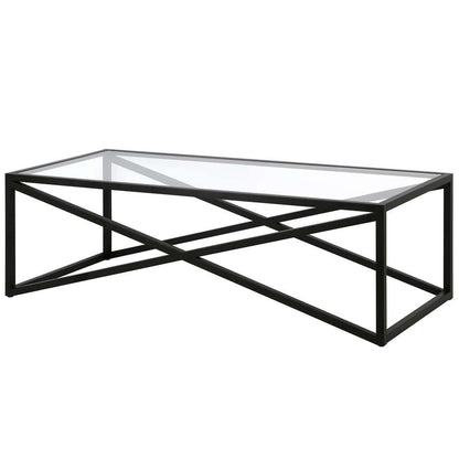 Hudson & Canal - Calix 54in Wide Rectangular Coffee Table in Blackened Bronze - CT0862 veiw 4