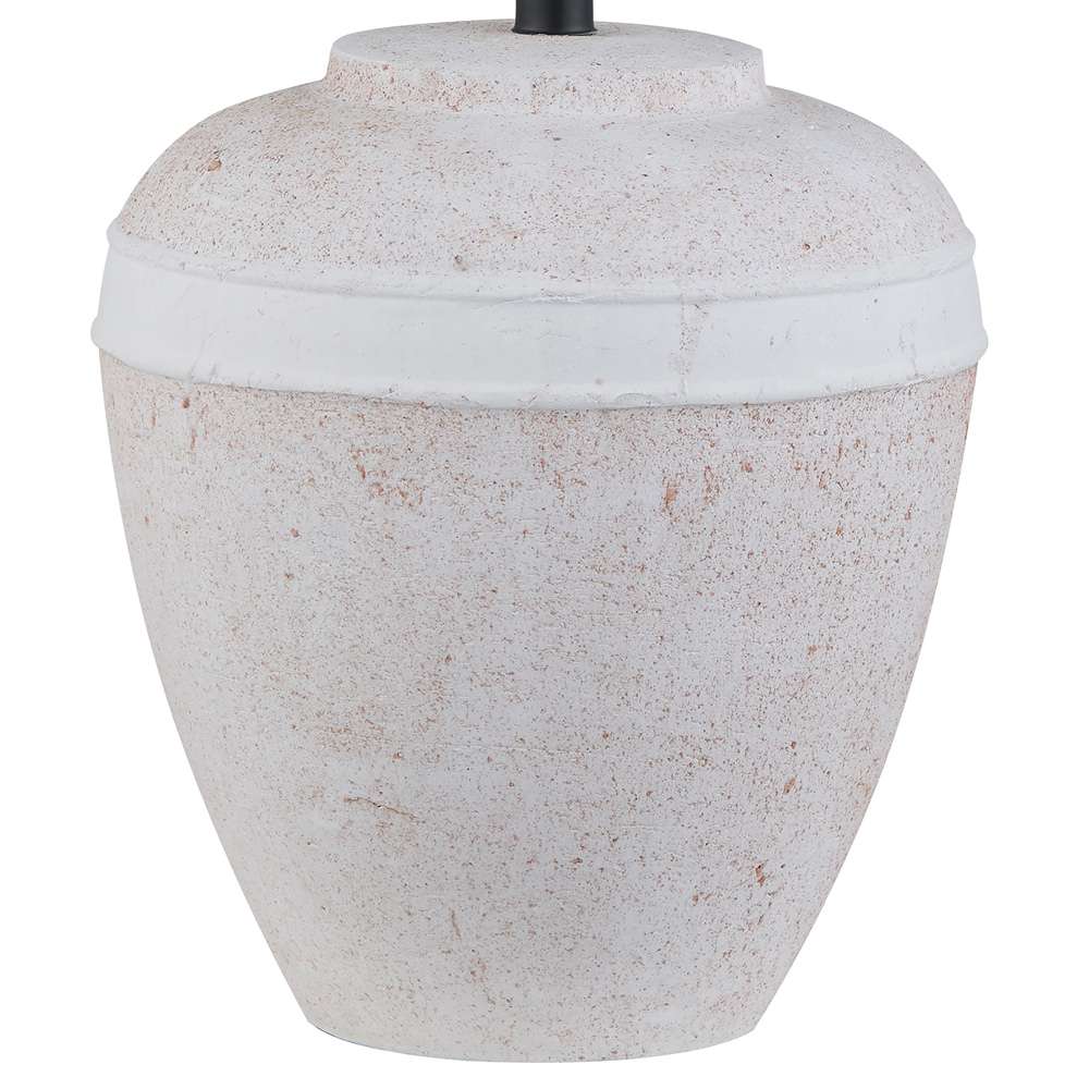 Hudson & Canal - Chiara 23in Tall Ceramic Table Lamp with Fabric Shade in White Terracotta/White - TL1997 veiw 4