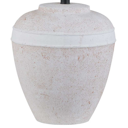Hudson & Canal - Chiara 23in Tall Ceramic Table Lamp with Fabric Shade in White Terracotta/White - TL1997 veiw 4