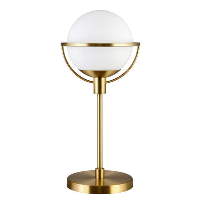 Hudson & Canal - Cieonna 21in Tall Globe & Stem Table Lamp with Glass Shade in Brass/Clear - TL0290 veiw 1