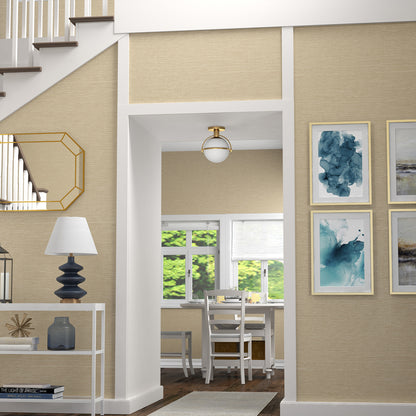 Hudson & Canal - Cieonna 9.25in Wide Semi Flush Mount with Glass Shade in Antique Brass/White - SF1775