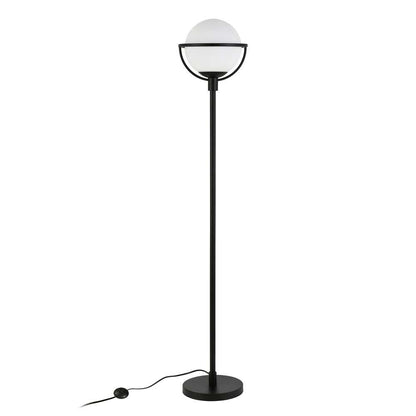 Hudson & Canal - Cieonna Globe & Stem Floor Lamp with Glass Shade in Blackened Bronze/White - FL0166 veiw 3