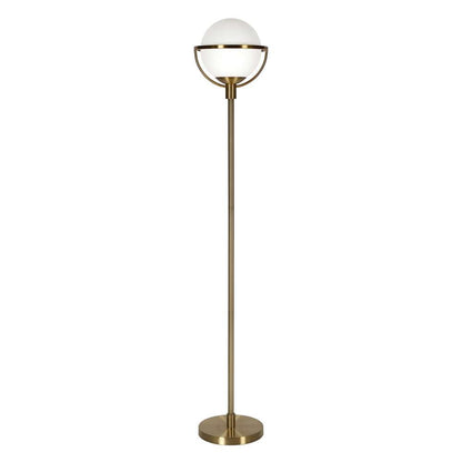 Hudson & Canal - Cieonna Globe & Stem Floor Lamp with Glass Shade in Brass/White - FL0287 veiw 1