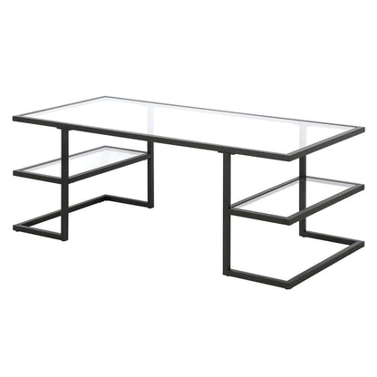 Hudson & Canal - Circe 47in Wide Rectangular Coffee Table in Blackened Bronze - CT1280 veiw 4