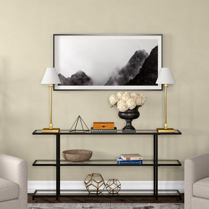 Hudson & Canal - Clement 28in Tall Table Lamp with Fabric Shade in Brass/White - TL1912