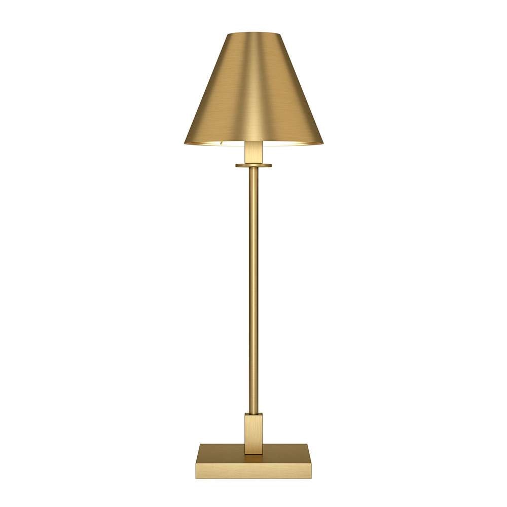 Hudson & Canal - Clement 28in Tall Table Lamp with Metal Shade in Brass/Brass - TL1910 veiw 3