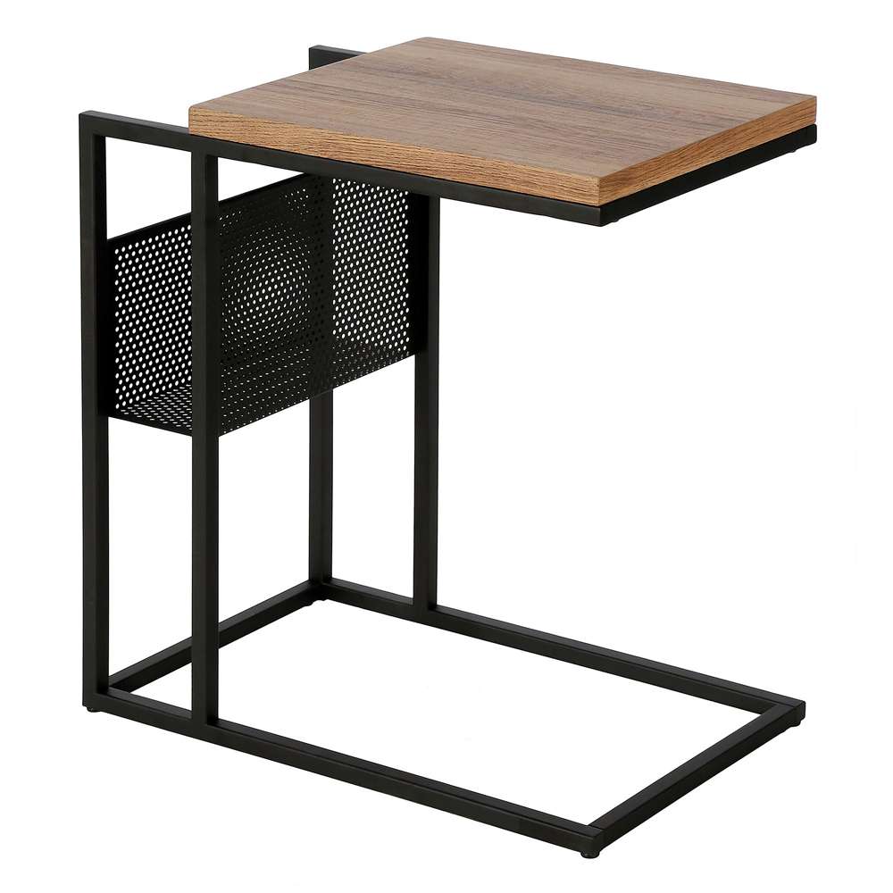 Hudson & Canal - Clyde 20 Wide Rectangular Side Table in Blackened Bronze - ST0564 veiw 1