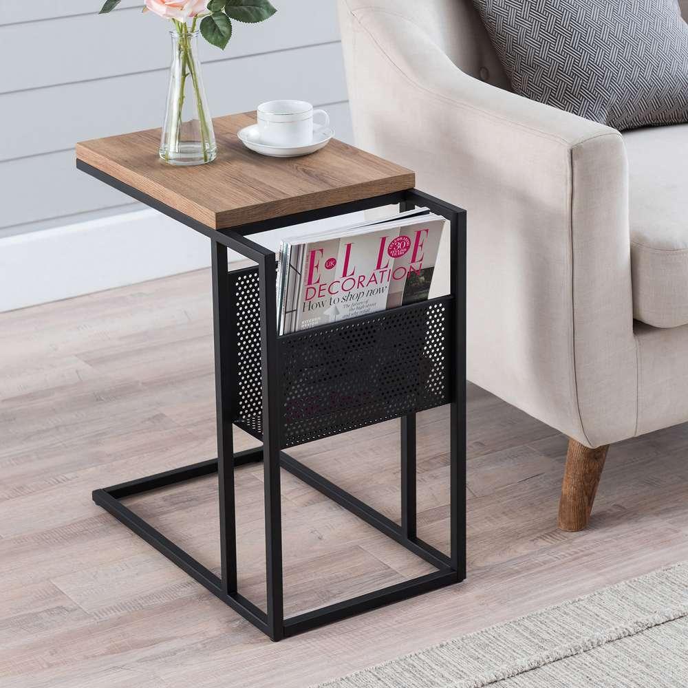 Hudson & Canal - Clyde 20 Wide Rectangular Side Table in Blackened Bronze - ST0564 veiw 2