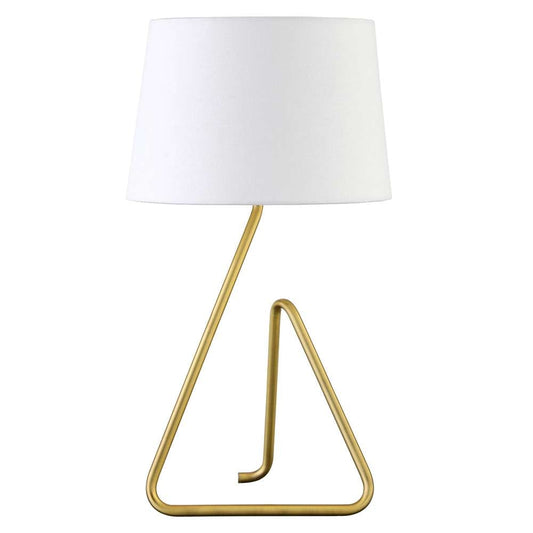 Hudson & Canal - Cora 22in Metal Table Lamp with Fabric Shade in Brushed Brass - TL1731 veiw 1