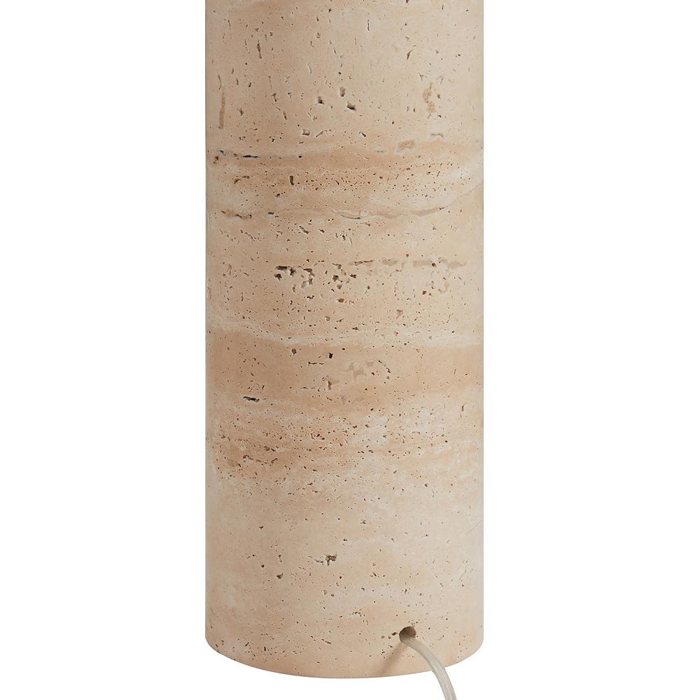 Hudson & Canal - Corbett 29in Tall Natural Travertine Stone Table Lamp with Fabric Shade - TL2127 veiw 4