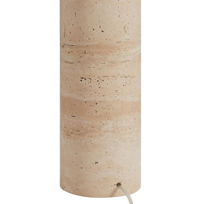 Hudson & Canal - Corbett 29in Tall Natural Travertine Stone Table Lamp with Fabric Shade - TL2127 veiw 4