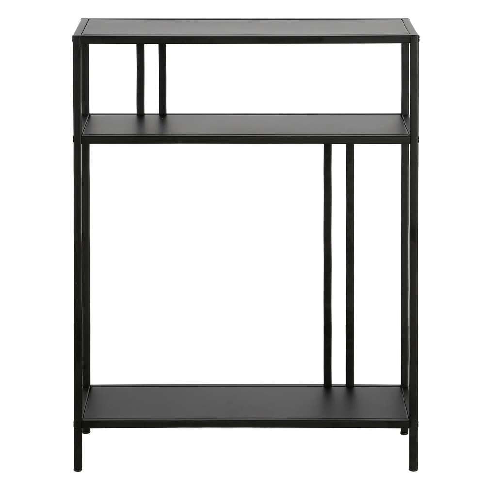 Hudson & Canal - Cortland 22in Wide Rectangular Console Table with Metal Shelves in Blackened Bronze - AT1178 veiw 3