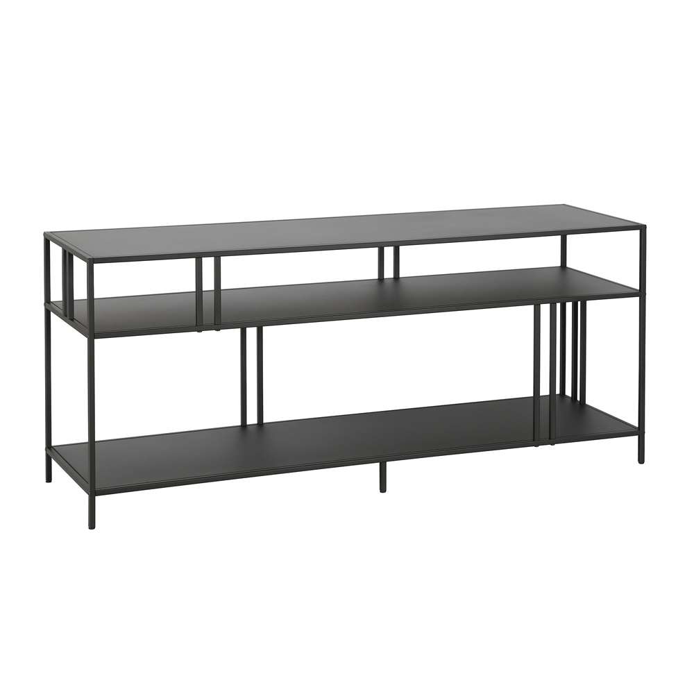 Hudson & Canal - Cortland Rectangular TV Stand with Metal Shelves for TVs up to 60in in Blackened Bronze - TV0543 veiw 1