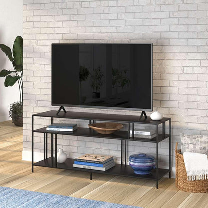 Hudson & Canal - Cortland Rectangular TV Stand with Metal Shelves for TVs up to 60in in Blackened Bronze - TV0543 veiw 2