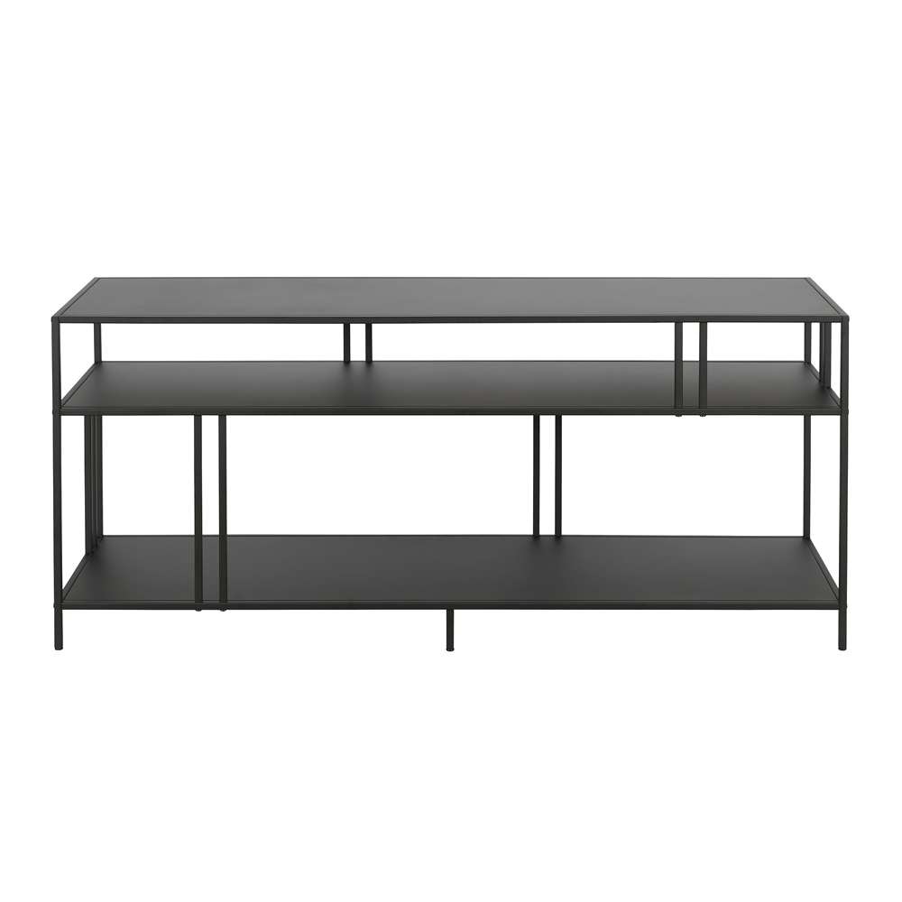 Hudson & Canal - Cortland Rectangular TV Stand with Metal Shelves for TVs up to 60in in Blackened Bronze - TV0543 veiw 3