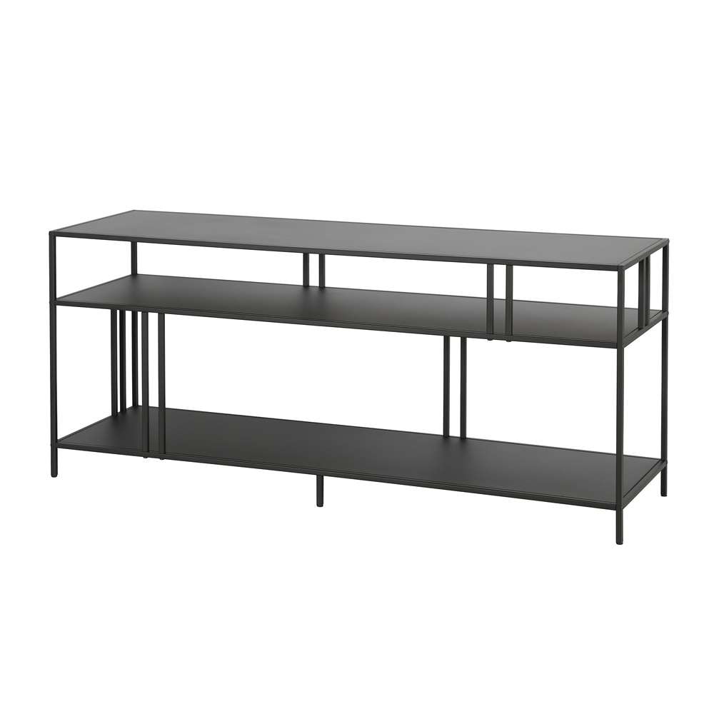 Hudson & Canal - Cortland Rectangular TV Stand with Metal Shelves for TVs up to 60in in Blackened Bronze - TV0543 veiw 4