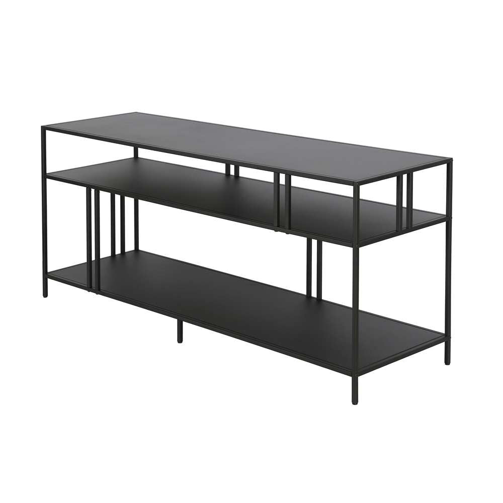 Hudson & Canal - Cortland Rectangular TV Stand with Metal Shelves for TVs up to 60in in Blackened Bronze - TV0543 veiw 5
