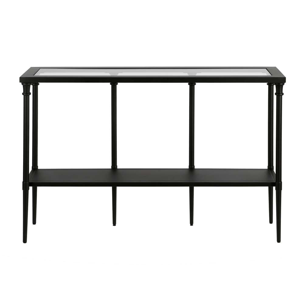 Hudson & Canal - Dafna 45in Wide Rectangular Console Table in Blackened Bronze - AT0413 veiw 3