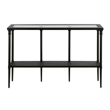 Hudson & Canal - Dafna 45in Wide Rectangular Console Table in Blackened Bronze - AT0413 veiw 3