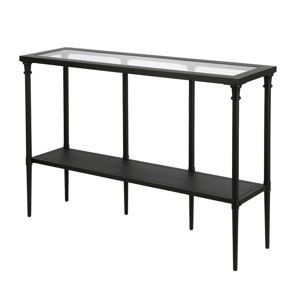 Hudson & Canal - Dafna 45in Wide Rectangular Console Table in Blackened Bronze - AT0413 veiw 4