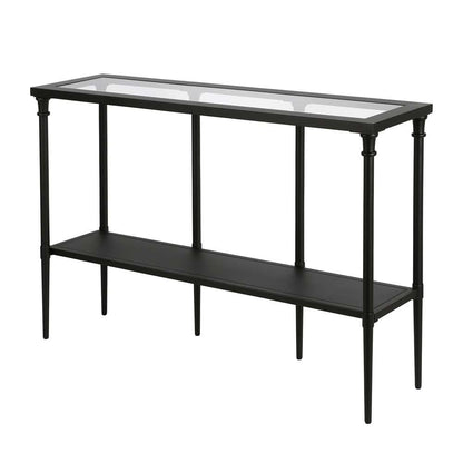 Hudson & Canal - Dafna 45in Wide Rectangular Console Table in Blackened Bronze - AT0413 veiw 4