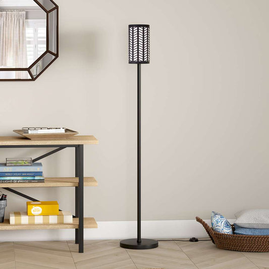 Hudson & Canal - Delia 63.5in Tall Floor Lamp with Metal Shade in Blackened Bronze/Blackened Bronze - FL0578 veiw 2