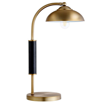 Hudson & Canal - Denton 24in Tall Two-Tone Table Lamp with Metal Shade in Brass/Matte Black/Brass - TL1205 veiw 1