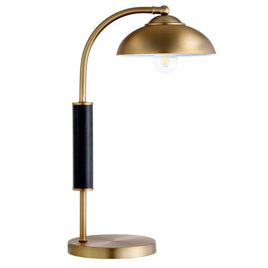 Hudson & Canal - Denton 24in Tall Two-Tone Table Lamp with Metal Shade in Brass/Matte Black/Brass - TL1205 veiw 1