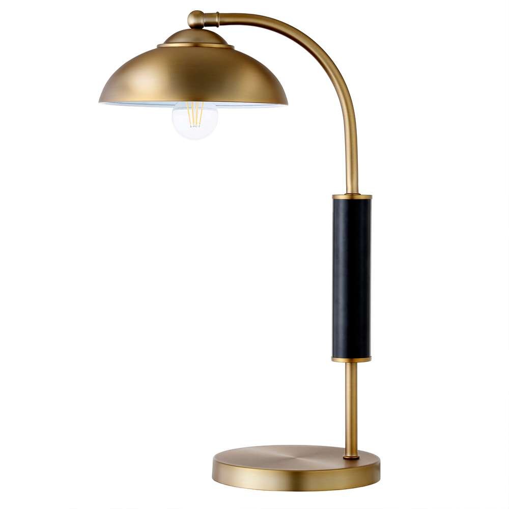 Hudson & Canal - Denton 24in Tall Two-Tone Table Lamp with Metal Shade in Brass/Matte Black/Brass - TL1205 veiw 3