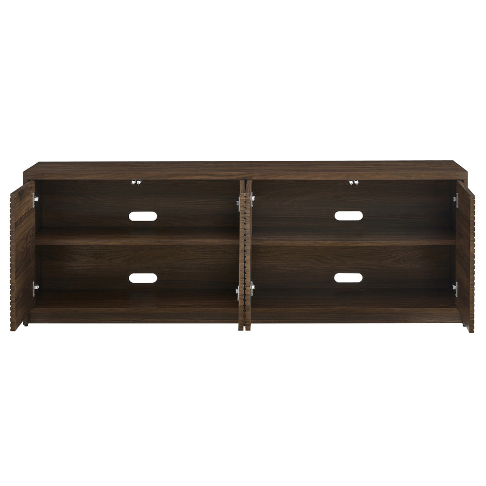 Hudson & Canal - Desmond Rectangular TV Stand for TVs up to 78in in Dark Oak - TV2298