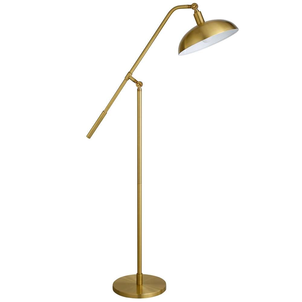 Hudson & Canal - Devon Boom Arm Floor Lamp with Metal Shade in Brass/Brass - FL1194 veiw 1