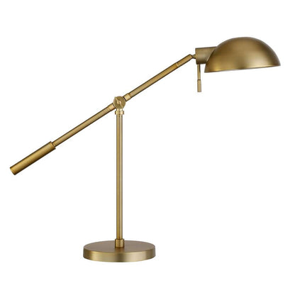 Hudson & Canal - Dexter 23.25in Tall Boom Arm Table Lamp with Metal Shade in Brass/Brass - TL1024 veiw 1