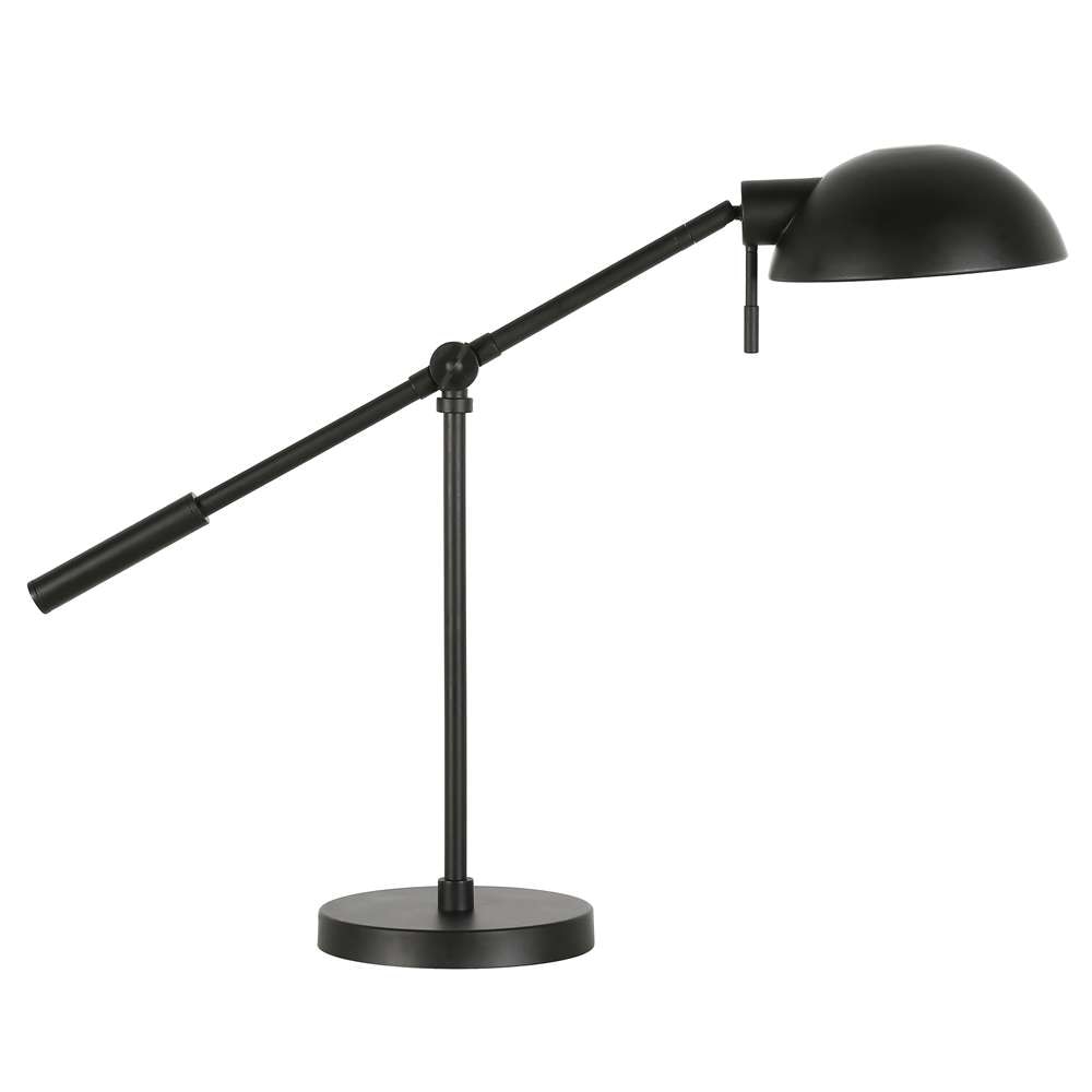 Hudson & Canal - Dexter 23.25in Tall Boom Arm Table Lamp with Metal Shade in Blackened Bronze/Blackened Bronze - TL1023 veiw 1