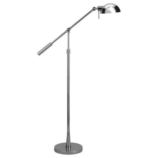 Hudson & Canal - Dexter Height Adjustable/Tilting Floor Lamp with Metal Shade in Polished Nickel/Polished Nickel - FL1592 veiw 1