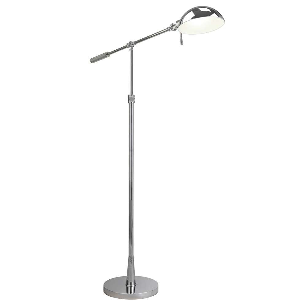 Hudson & Canal - Dexter Height Adjustable/Tilting Floor Lamp with Metal Shade in Polished Nickel/Polished Nickel - FL1592 veiw 3