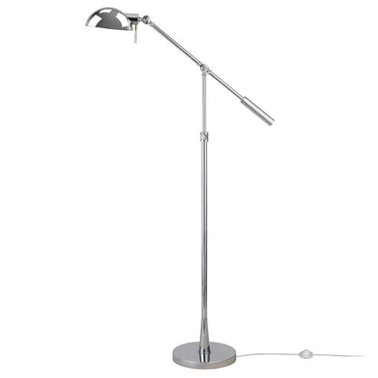 Hudson & Canal - Dexter Height Adjustable/Tilting Floor Lamp with Metal Shade in Polished Nickel/Polished Nickel - FL1592 veiw 4