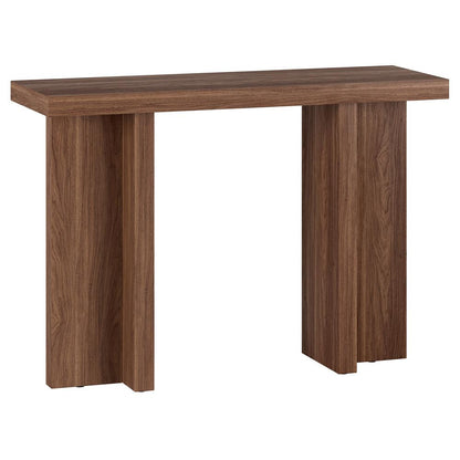 Hudson & Canal - Dimitra 42in Wide Rectangular Console Table in Satin Walnut - AT2332 veiw 1